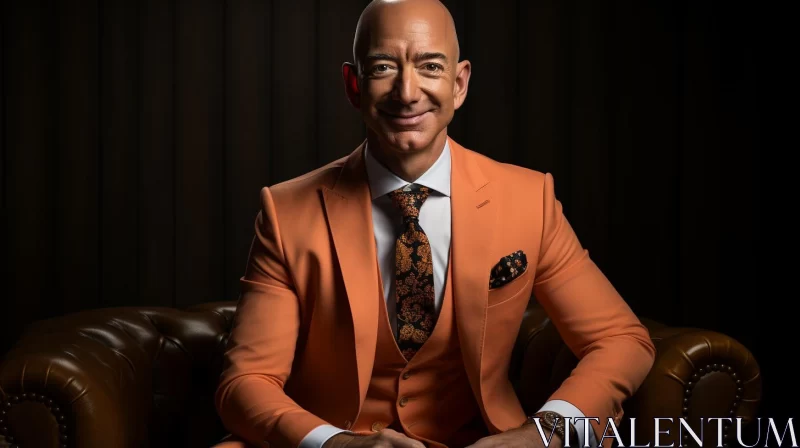 Jeff Bezos in a Contemporary Realist Portrait AI Image