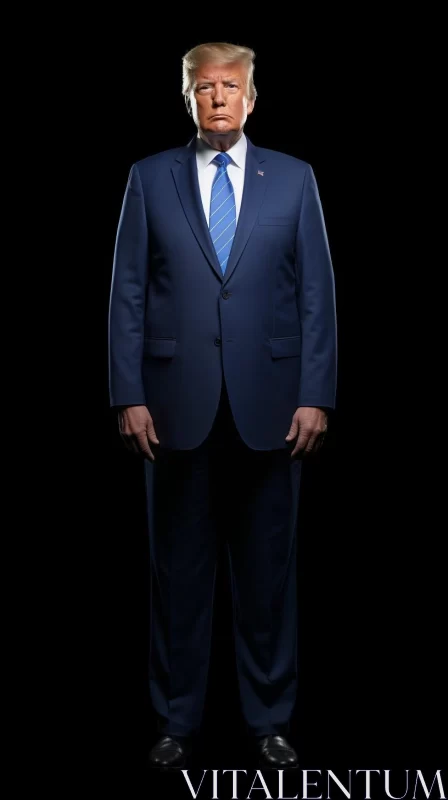 AI ART President Donald Trump: A Minimalistic yet Iconic Portrait