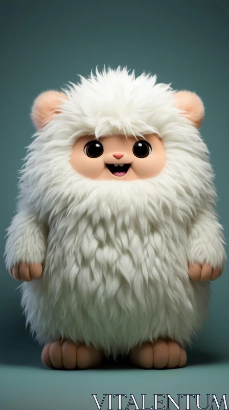 3D Illustrated Toy-like Furry Animal Character AI Image
