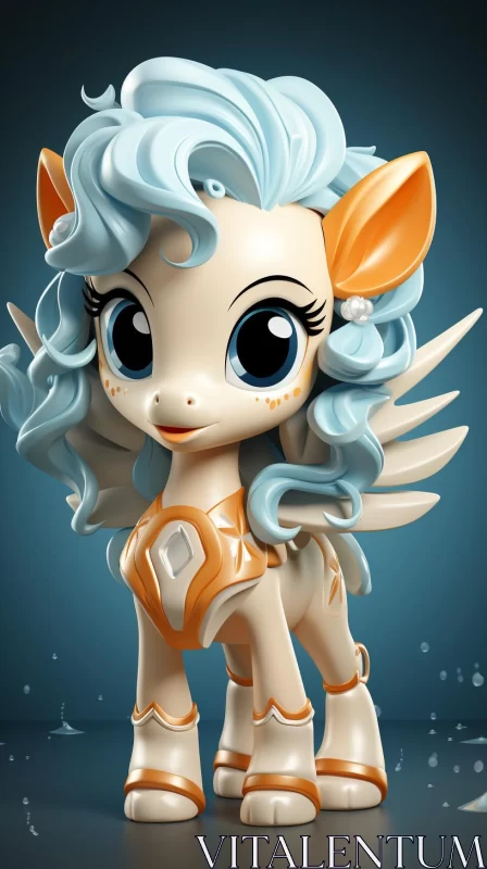 Dreamy Portraiture of a Pony with Angel Wings AI Image