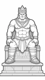 King of All Gods: An Indian Pop Culture Inspired Coloring Page AI Image
