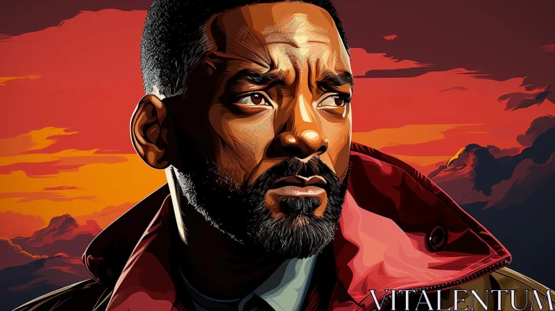 AI ART Animated Will Smith Portrait: A Fusion of Pop Art and Emotion