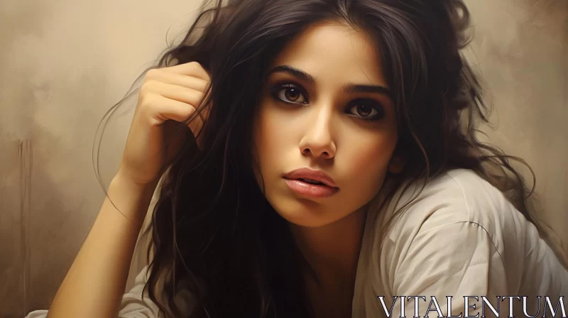 Breathtaking Photorealistic Painting of an Indian Woman AI Image