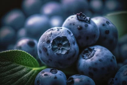 Blueberry Close-Up: A Burst of Youthful Energy and Health