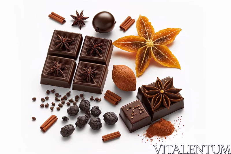 Detailed Chocolate and Spices Artwork AI Image