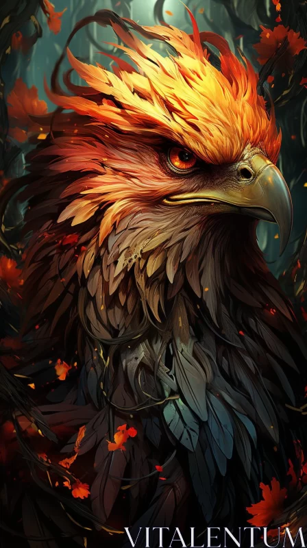 Eagle Artwork - Nature-Inspired Aggressive Illustration AI Image