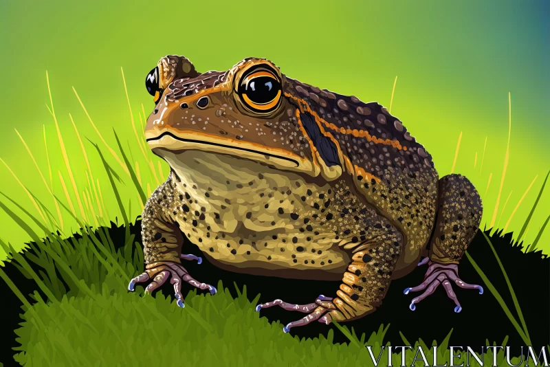 Wild Ford Frog - A Graphic Novel Art Inspired Illustration AI Image