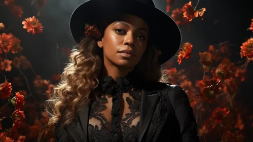 Beyoncé Dreamscape Portraiture - A Smokey Studio Portrait AI Image