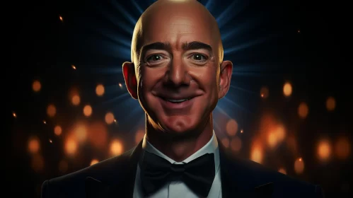 Captivating Portrait of Jeff Bezos - Amazon Founder