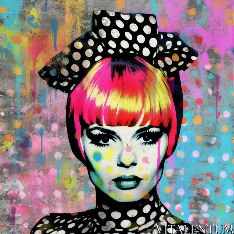 Colorful Pop Art Inspired Fashion Portrait AI Image