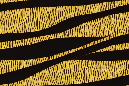 Yellow and Black Zebra Stripes Textile Design