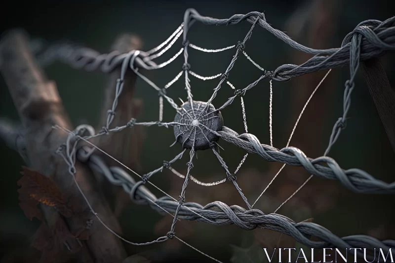 Intricate Spider Web Art - A Symbolic Representation Rendered in Maya AI Image