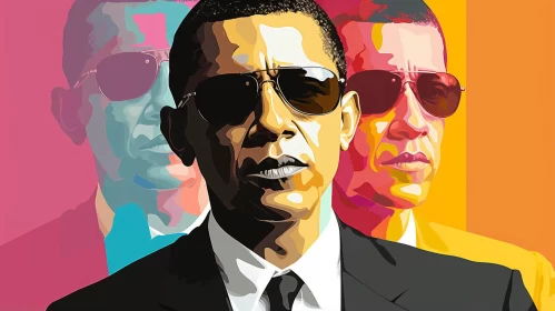 Monochromatic Elegance: An Artistic Portrait of Barack Obama AI Image
