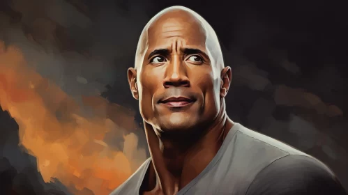 Animated Wallpaper of The Rock in Tonalist Style AI Image