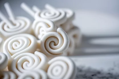 Eccentric Artistry: Cheese Lollipops and Swirl Doughnuts AI Image