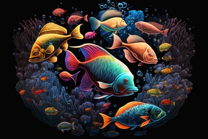 Colorful Fish in Ocean Depths