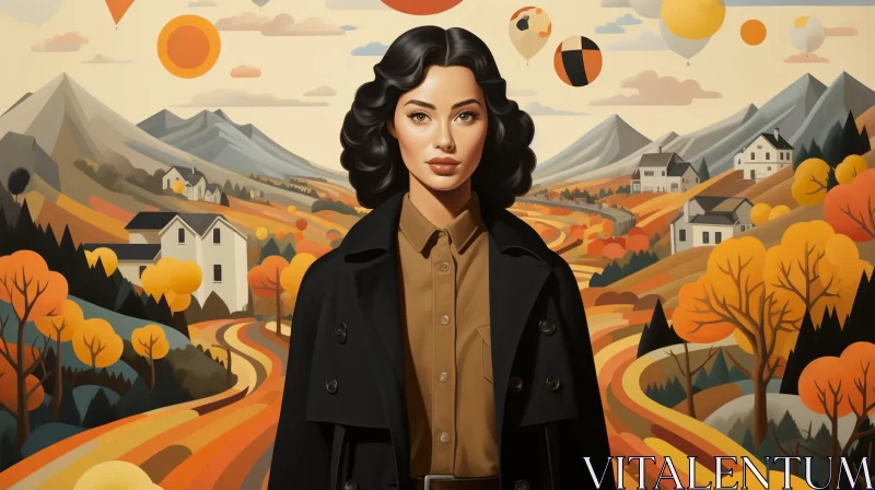 AI ART Captivating Illustrations of Women in Autumn Settings
