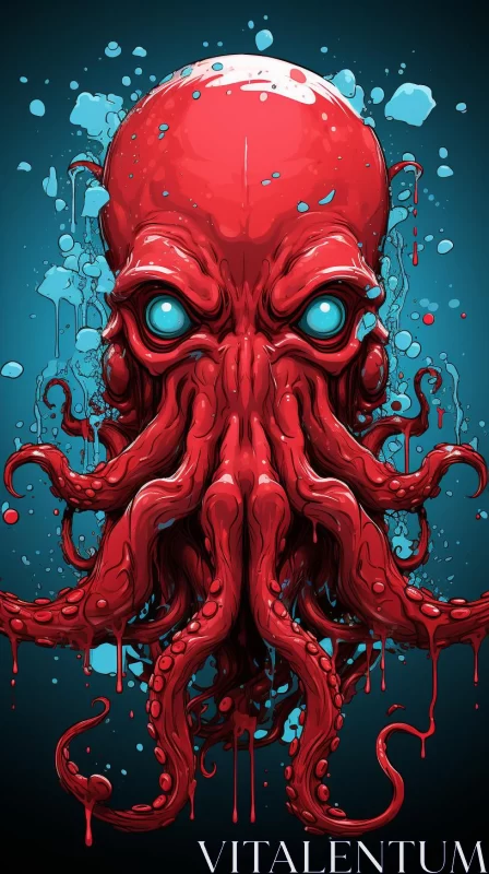 Intricate Render of Octopus Underwater AI Image