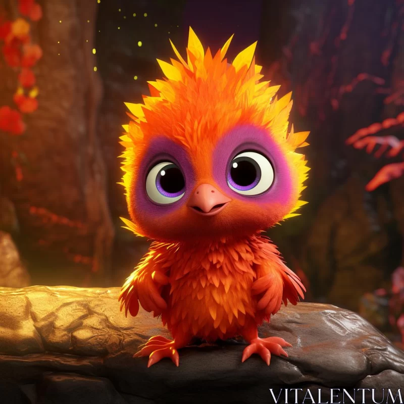 Animated Fairy Bird in Forest - Unreal Engine 5 Art AI Image