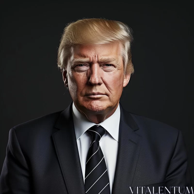 President Donald Trump: A Studio Portrait AI Image