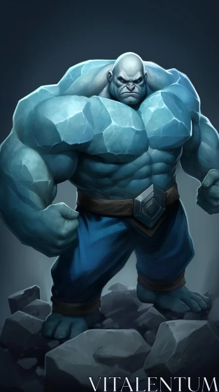 The Hulk: A Majestic Display of Crystal Cubism and Stone Sculpture AI Image