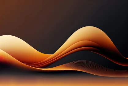 Abstract Golden Waves: A Study in Contrast and Minimalism