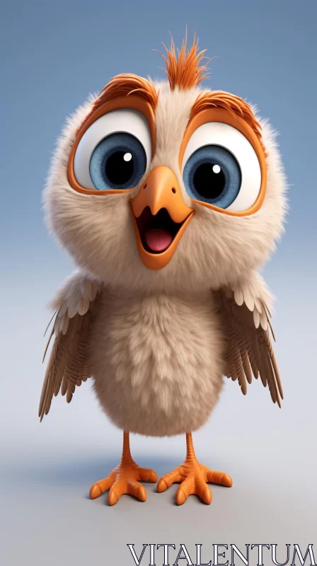 Adorable Owl Character in Animation - A Dreamy and Realistic Portrayal AI Image