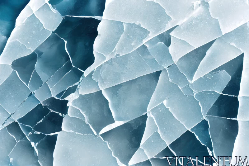 Captivating Ice Crack Formations - A Surrealistic Cubism Perspective AI Image
