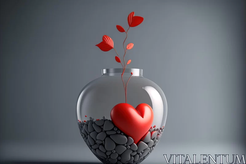 Neoromantic Art: Love in Vases - Glass and Ceramics AI Image