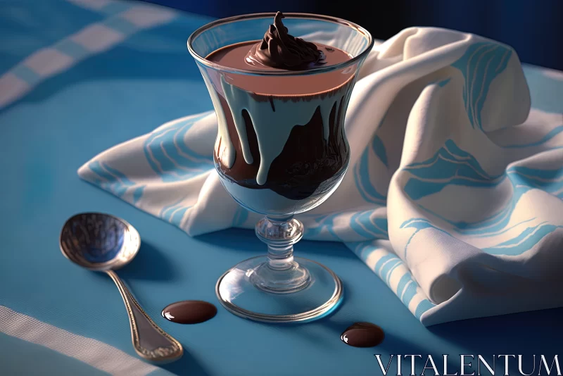 AI ART Photorealistic Rendering of a Chocolate-Dipped Dessert