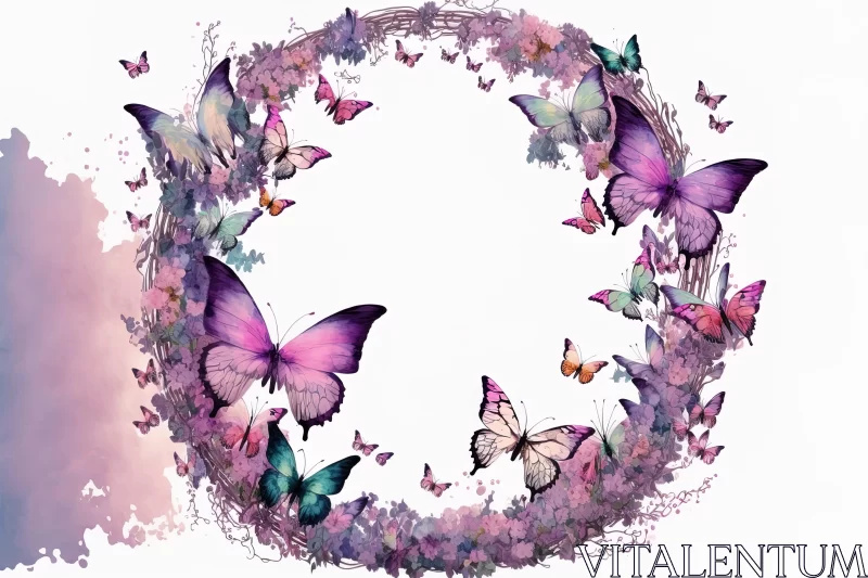 Fantasy Butterfly Wreath: A Fairycore Aesthetic AI Image