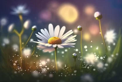 Night Bloom Daisy | Fairy Tale Inspired Artwork