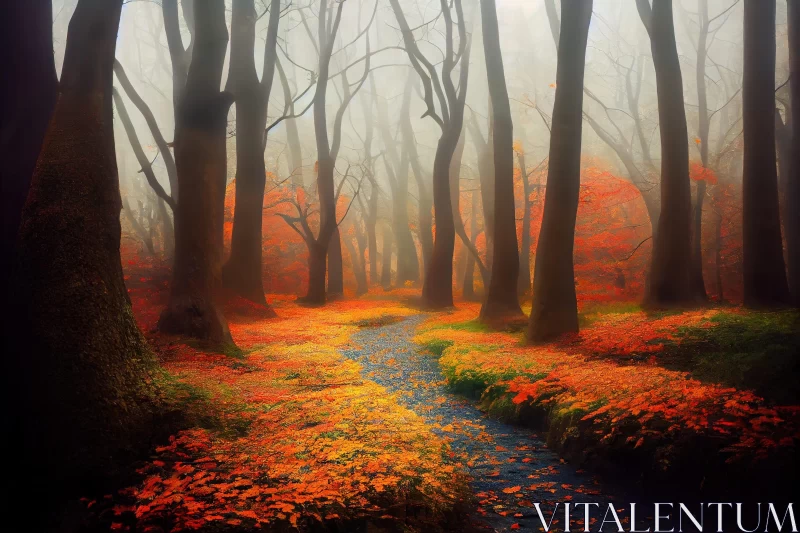 Enchanting Autumn Forest - A Fairytale Dutch Landscape AI Image