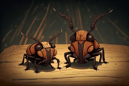 Chiaroscuro Beetles in Desertwave 2D Game Art