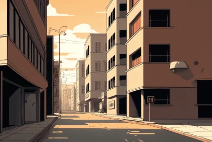 Retro Anime-Influenced City Street Art