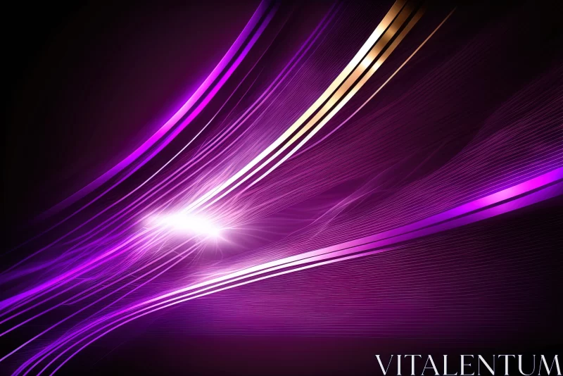 Abstract Purple and Gold Light Lines Vector Background AI Image