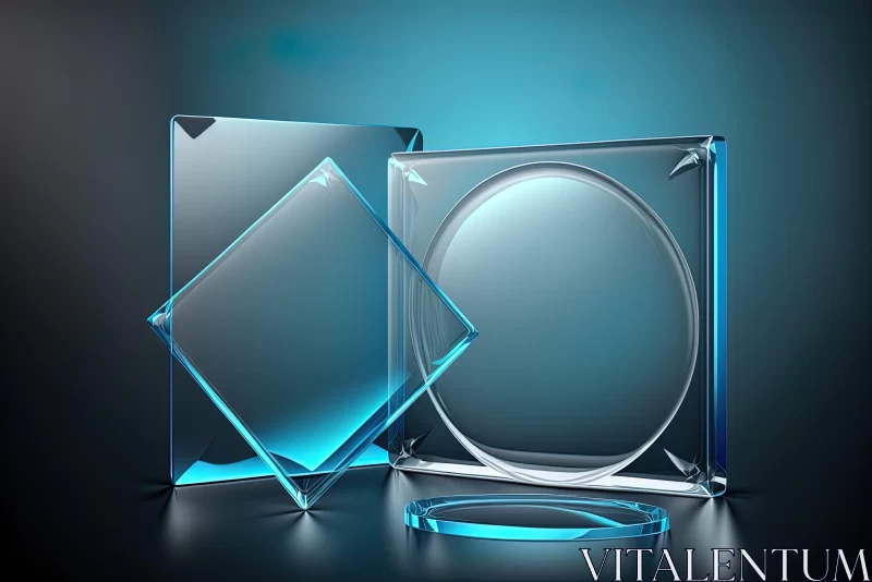Conceptual Digital Art Depicting Glass Awards AI Image