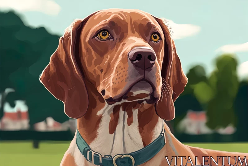 Stylized Dog Portraits: Digital Painting of Labrador and Beagle AI Image