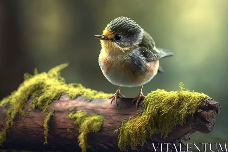 Enchanting Forest Bird: A Colorized Impressionist Tonalism AI Image