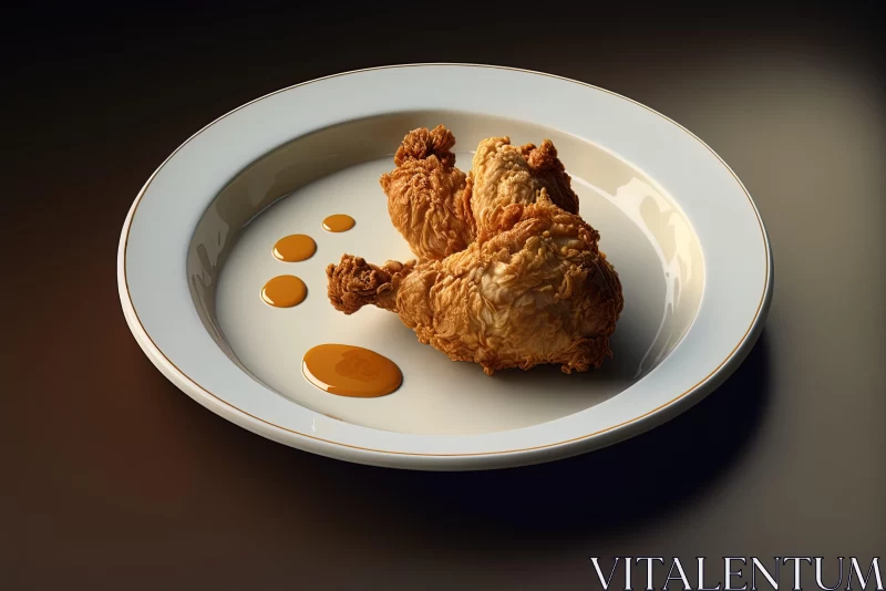 Fried Chicken in Caramelized Sauce: A Realistic Food Art AI Image