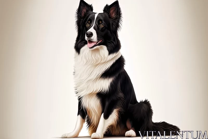 Border Collie Artwork - Detailed Character Illustrations AI Image