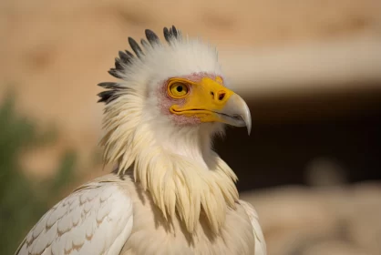 Emotive Portraiture of an Adult Vulture - Desertpunk Style