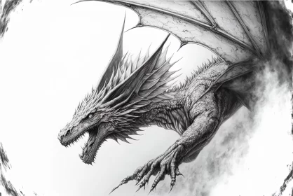 Medieval Dragon Artwork - Detailed and Realistic AI Image