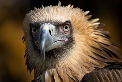 Captivating Bird Portraits: Vultures and Eagles in Gold and Navy Hues