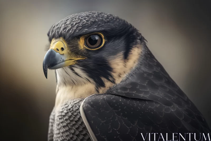 Captivating Falcon Portrait in Photo-Realistic Style AI Image