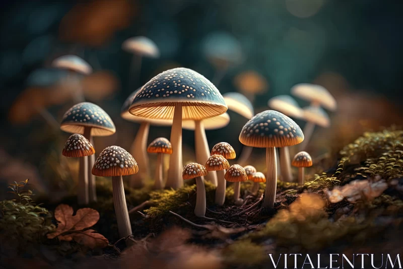 Mystical Mushroom Forest: An Intricate Storytelling Portrait AI Image