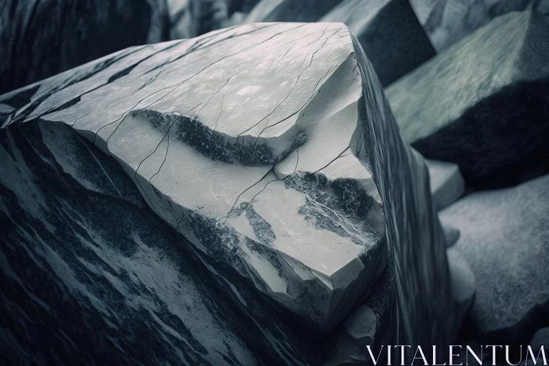 3D Stone Texture: Futuristic Marble Art AI Image
