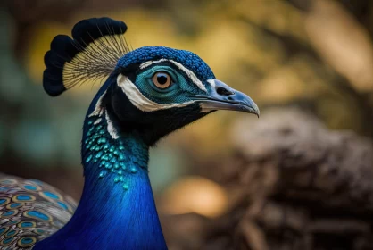 Exquisite Peacock Portrait: A Fusion of Nature and Art