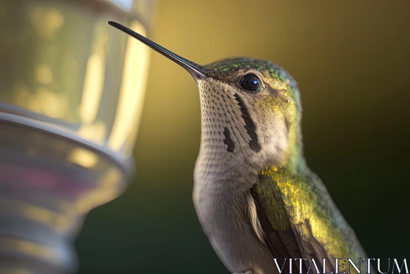 Hummingbird Display: A Close-up in Unreal Engine AI Image
