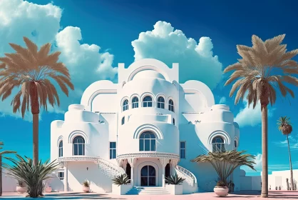 Futuristic White Victorian Sea Hotel in Hollywood
